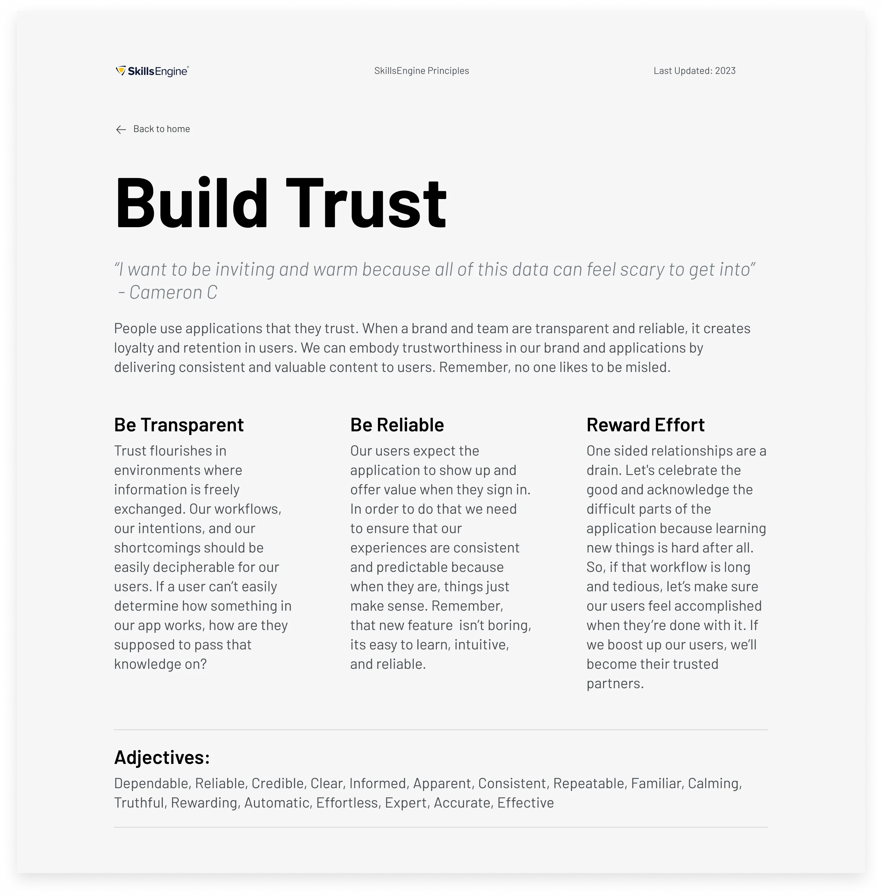 Build Trust